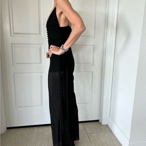 Alice+ Olivia LIKE NEW black jumper w/flower cut outs and shorts lining